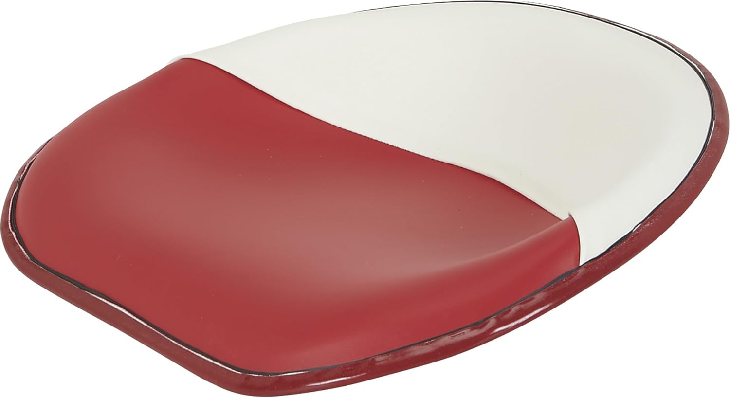 K&M Pan Seat for IH Tractors - Red and White, Model Number 7181