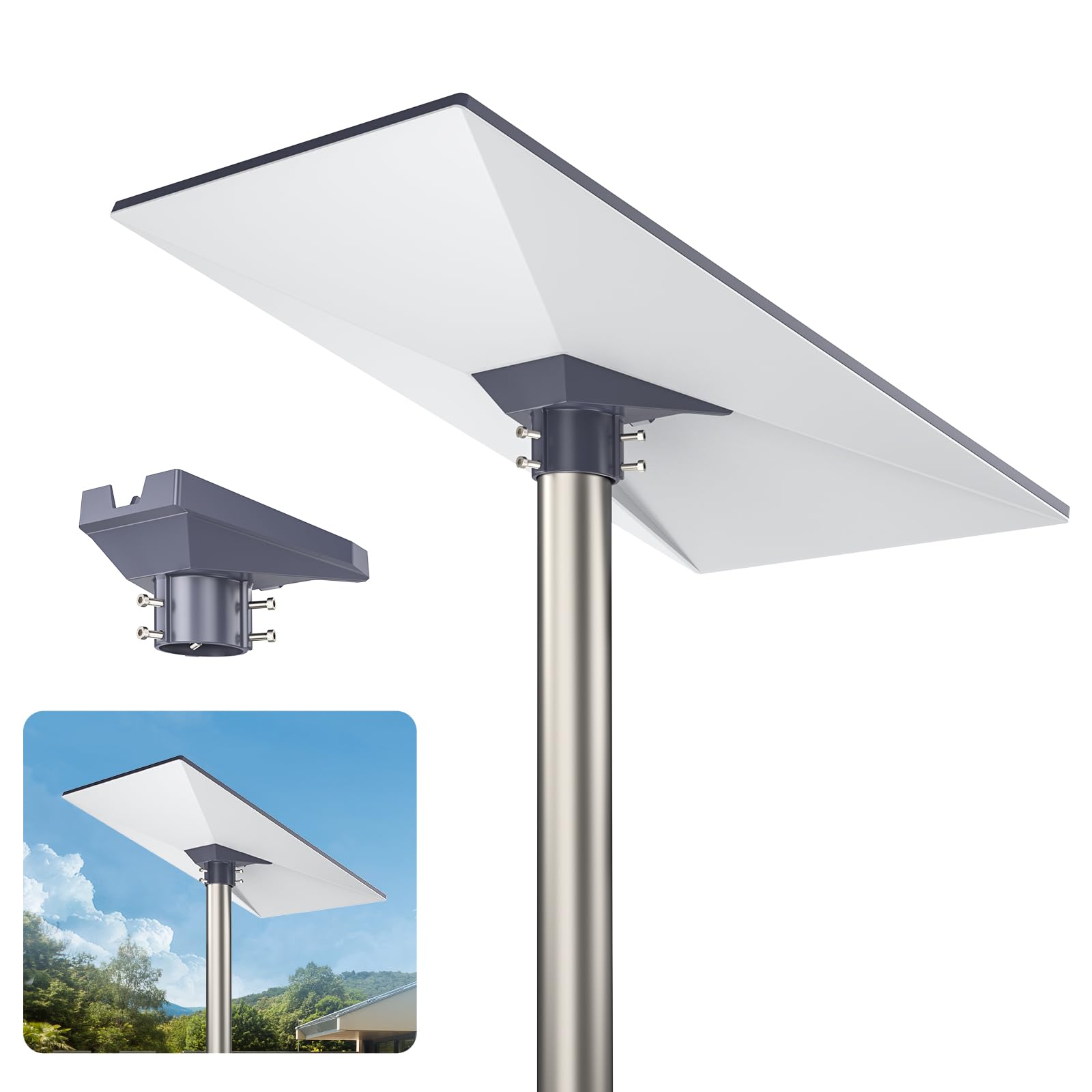 MSAFF Starlink Gen 3 Mount - Star Link Gen3 Pipe Adapter Starlink V3 Pole Mounting Kit for Standard Gen3 Dishy Starlink Internet Kit Satellite (Alloy Aluminum)