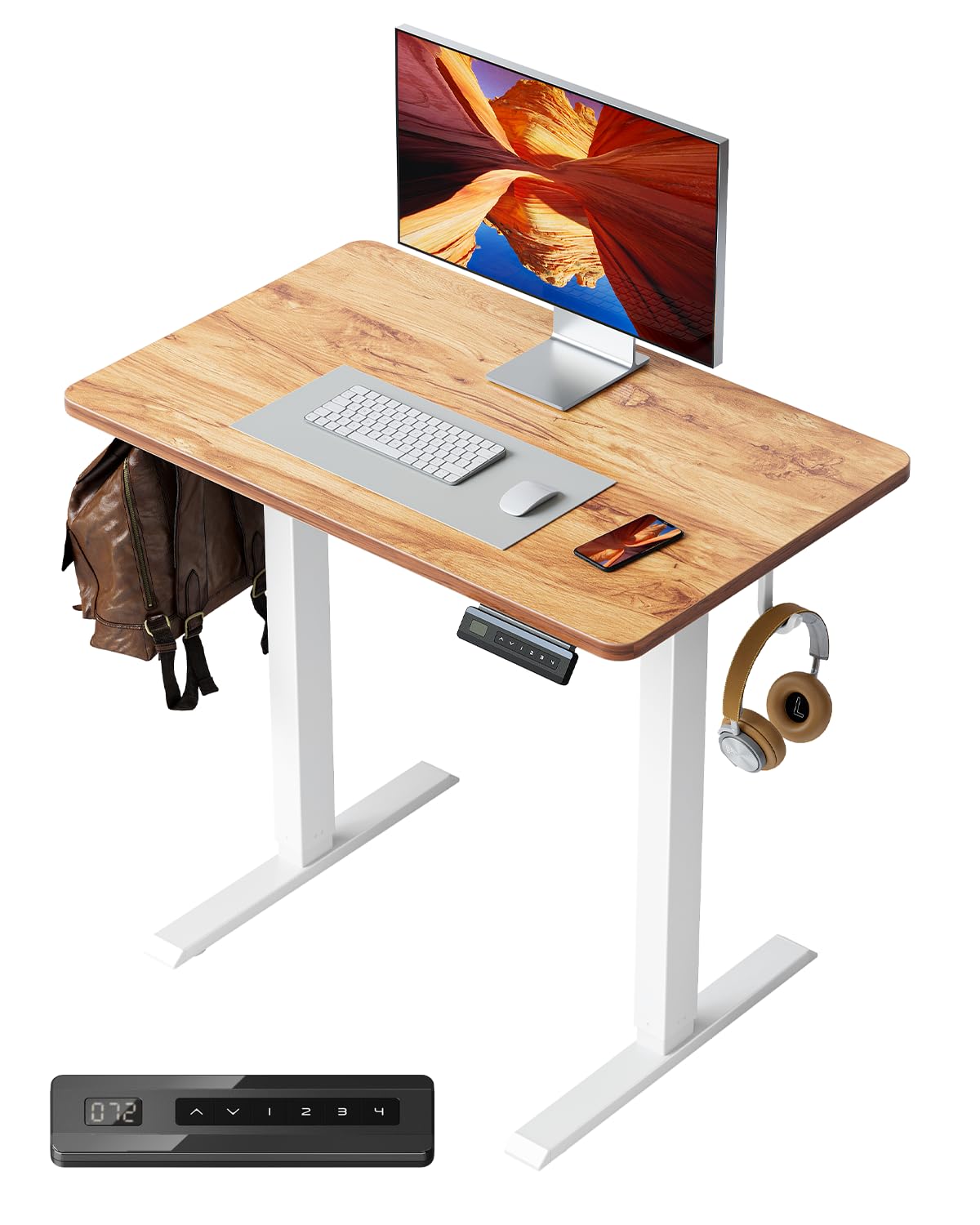 Amazon.com: FEZIBO One-Piece Standing Desk Adjustable Height Stand