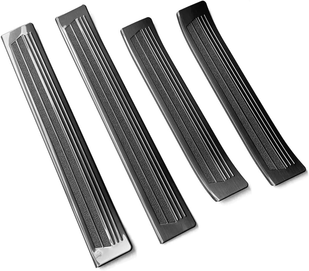 Entry Guards Cover Compatible with Honda New Passport 2026 2027 Outside Door Sills Guard Sills Protector Trim Interior Car Accessories Stainless Steel 4PCS(Black Brushed Finish)