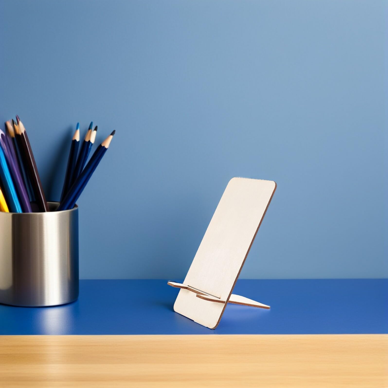Holibanna Supporto da Scrivania in Legno Grezzo per Cellulare e Tablet Porta Telefono Portatile Piccolo per Ufficio Casa e Viaggi Set da 25 Pezzi Creativo per Regalo di Compleanno