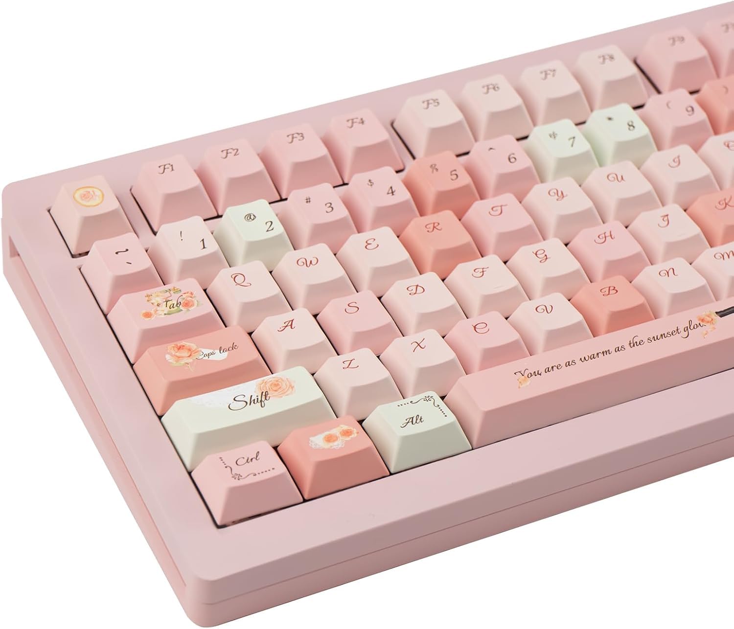 ❣️HappySelect❣️ Amazon.com: GEKUCAP Cute Pink PBT Keycaps - 132 Cherry Profile Dye