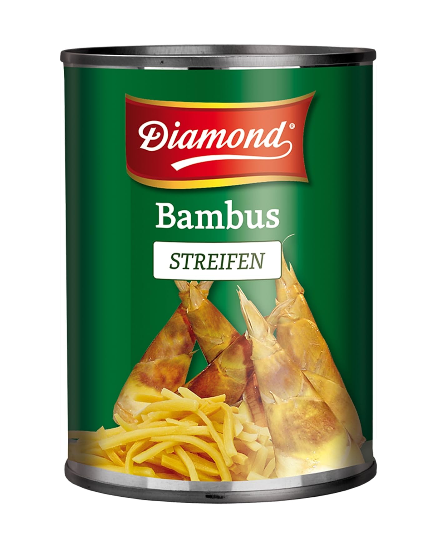 DIAMOND Tiras de bambú, vegetal asiático en conserva, adecuado para platos wok, bajo en carbohidratos - 1 x 370 ml