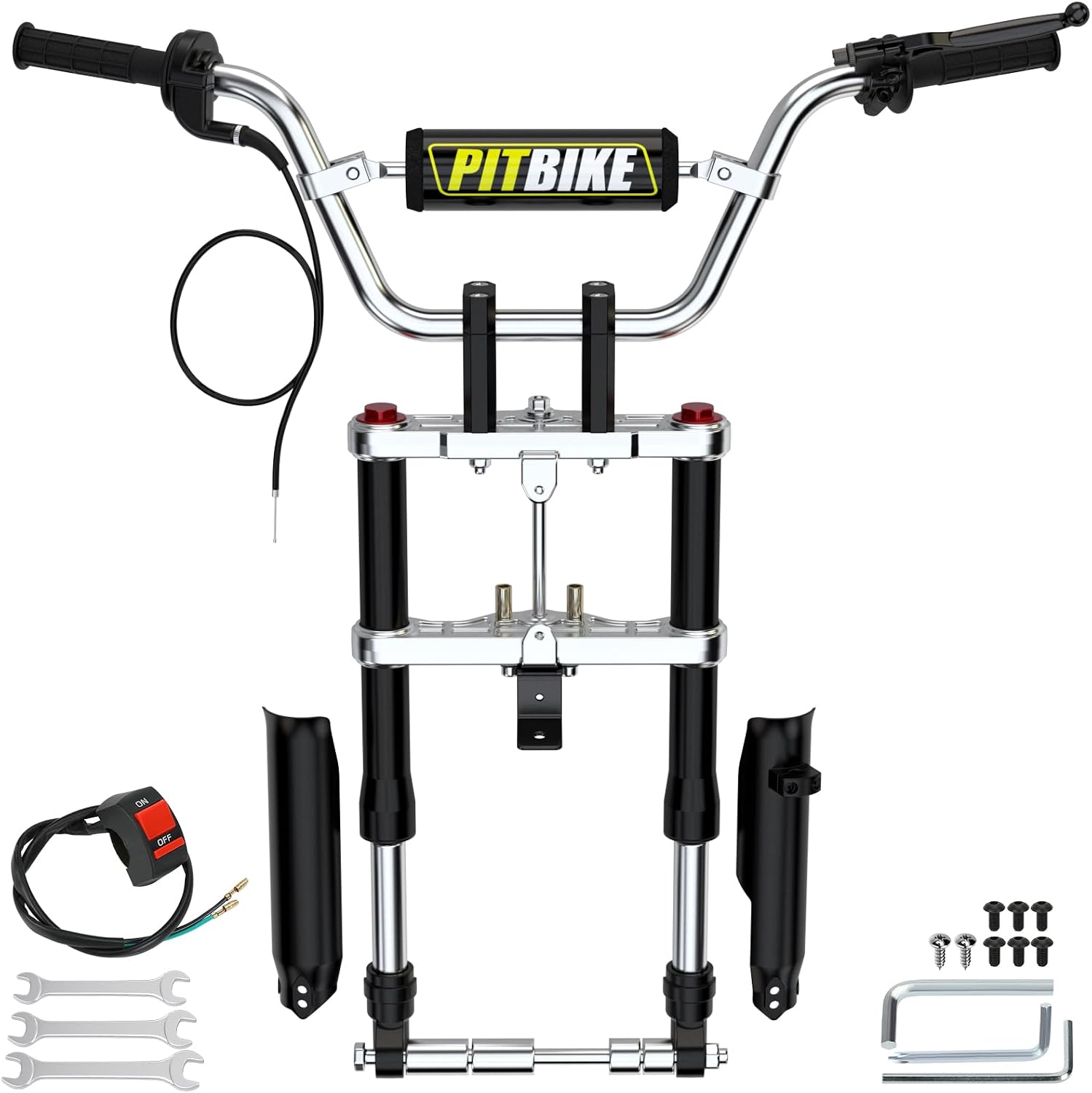 Mini Bike Inverted Front Forks Suspension Kit Replacement for Monster Mega Moto MMB80 MMB105 80cc 105cc GMB100 Coleman CT100U Baja DB30 Motovox MBX10 MBX11 Minibike Parts