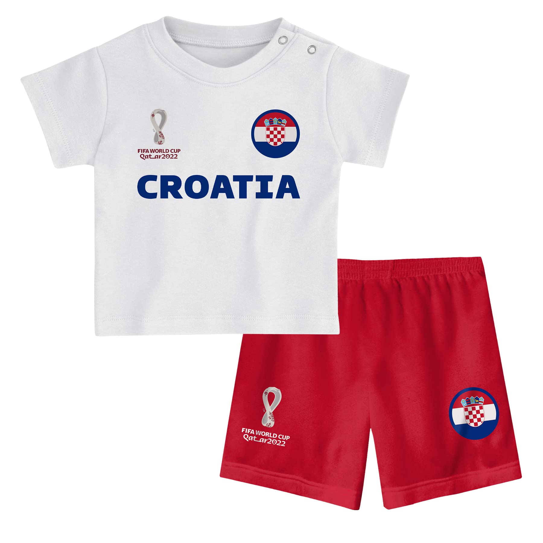 Croatia, Official Fifa 2022 Tee & Short Set Away Country Tee & Shorts Set, Children's Small, Age 2