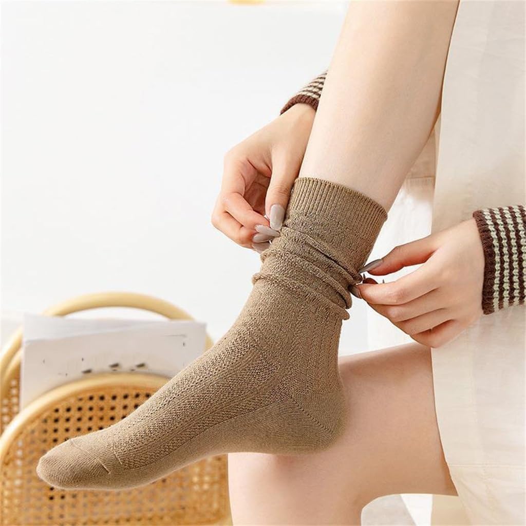 JSEIAJB Mid Length Socks for Women S Pile up Socks for Warmth and Extended Mid Length Socks for Autumn and Winter