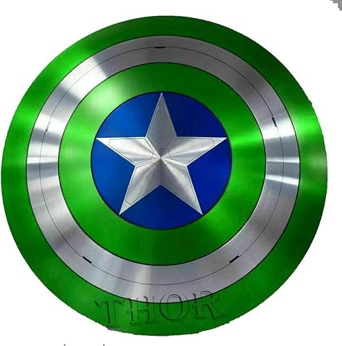 Escudo de agarre de cuero de 22 pulgadas, escudo de halcón y soldado de invierno, réplica de metal, armadura medieval de Halloween, escudo de