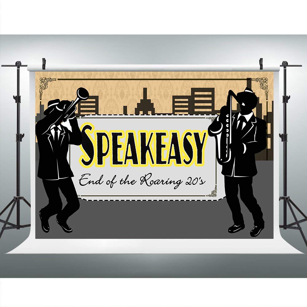Speakeasy 1920s Party Backdrop for Photography, 9x6FT, Roaring 20s Underground Bar Background, Photo Booth Studio Props LHLU361