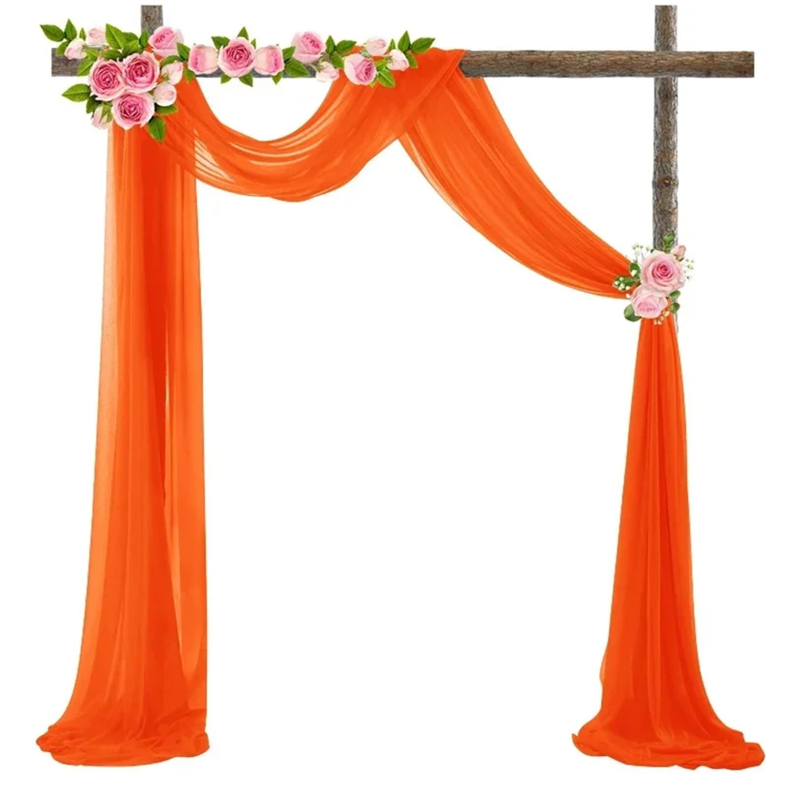 MOHUIED 10M Wedding Arch Drape Decoration Tulle Organza Sheer Fabric Draping Curtain Birthday Party Backdrop Wedding Chair Sashes Decor Wedding Arch Draping Fabric(Color2,135x500cm)