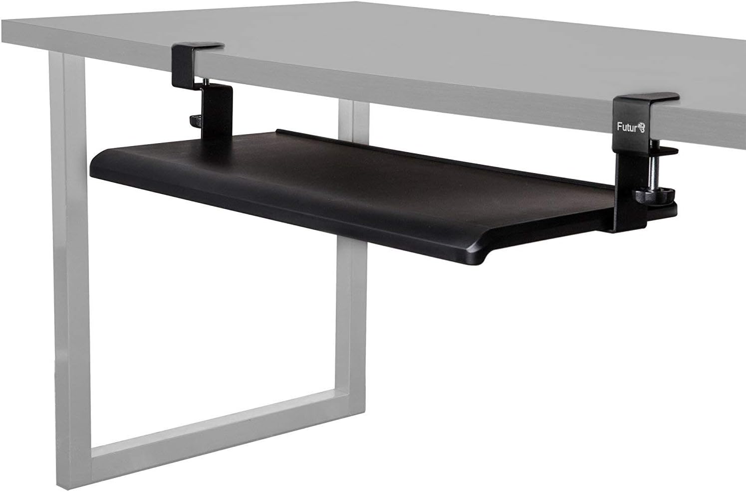 Futur3 Extra Wide Clamp On Keyboard Tray Under Desk - 5 Min Easy Installation - No Screws into Desk - Keyboard and Mouse Sliding Drawer- Perfect for Office or Home - Ergonomic and Comfortable Design