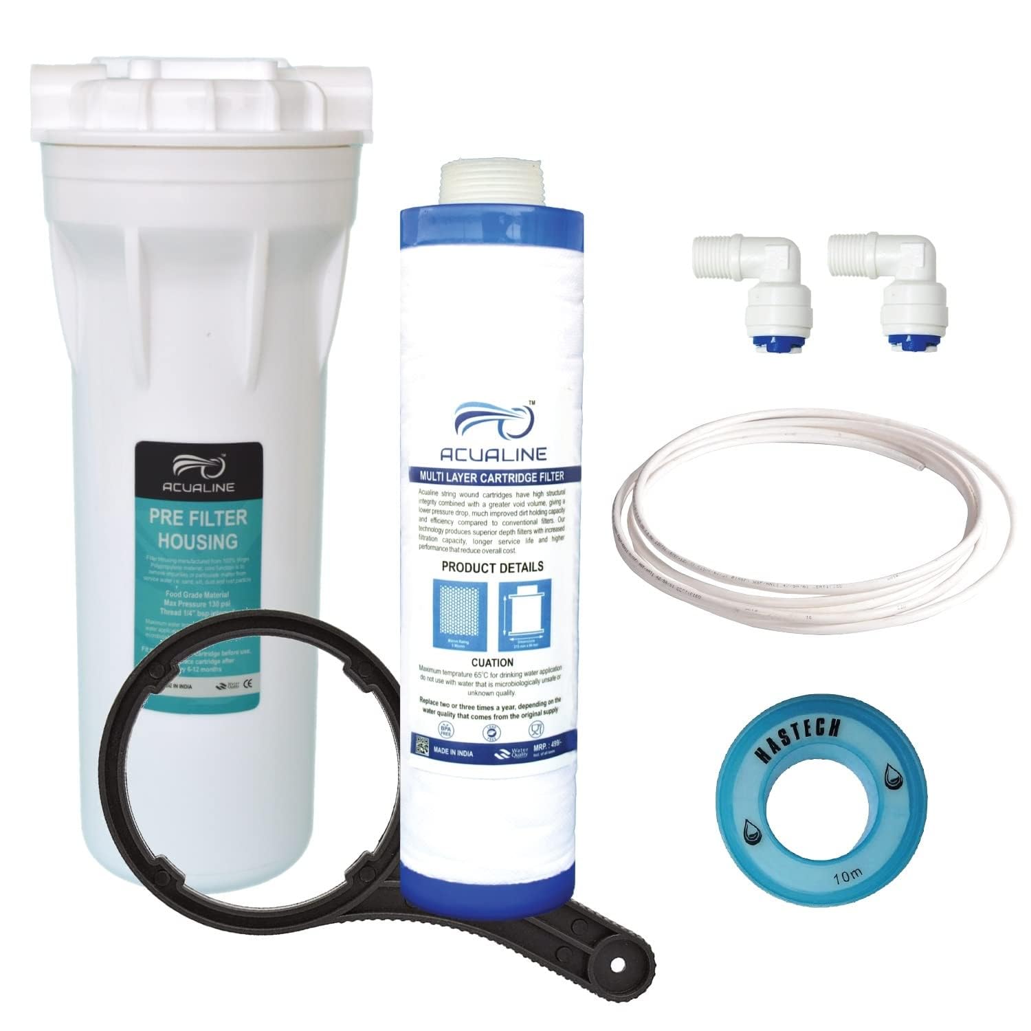 ACUALINE Pre Filter for Water Purifier, Prefilter with 9 inch MLT Candle Filter for Cleaner and Healthier Hydration Compatible with Kent, Mi, LG, Havells, Livpure and Other RO Water Purifiers (B0CKP5CLM9) Amazon Price History, Amazon Price Tracker