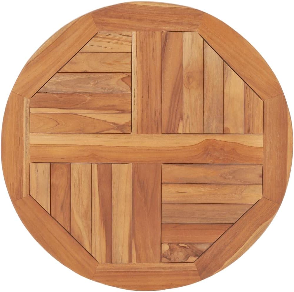 GOLINPEILO Solid Teak Wood Tabletop, Outdoor Wooden Garden