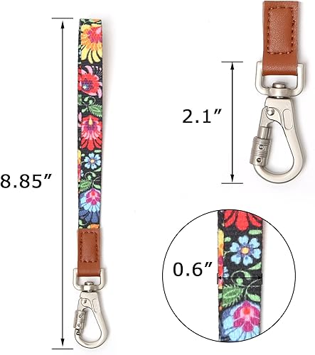 Miniatura 3 de RAINDEE Cordón de muñeca para llaves llavero cartera soporte de identificación teléfono celular cordón de pulsera para mujer correa de muñeca para
