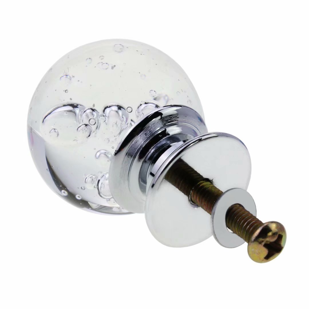 8 Tiradores Decorativos para cajón de 30 mm, Transparentes, con Forma de Bola, para Muebles, armarios, cajones, armarios, cocinas, bebés, niños, decoración de Muebles para niños (30 mm)