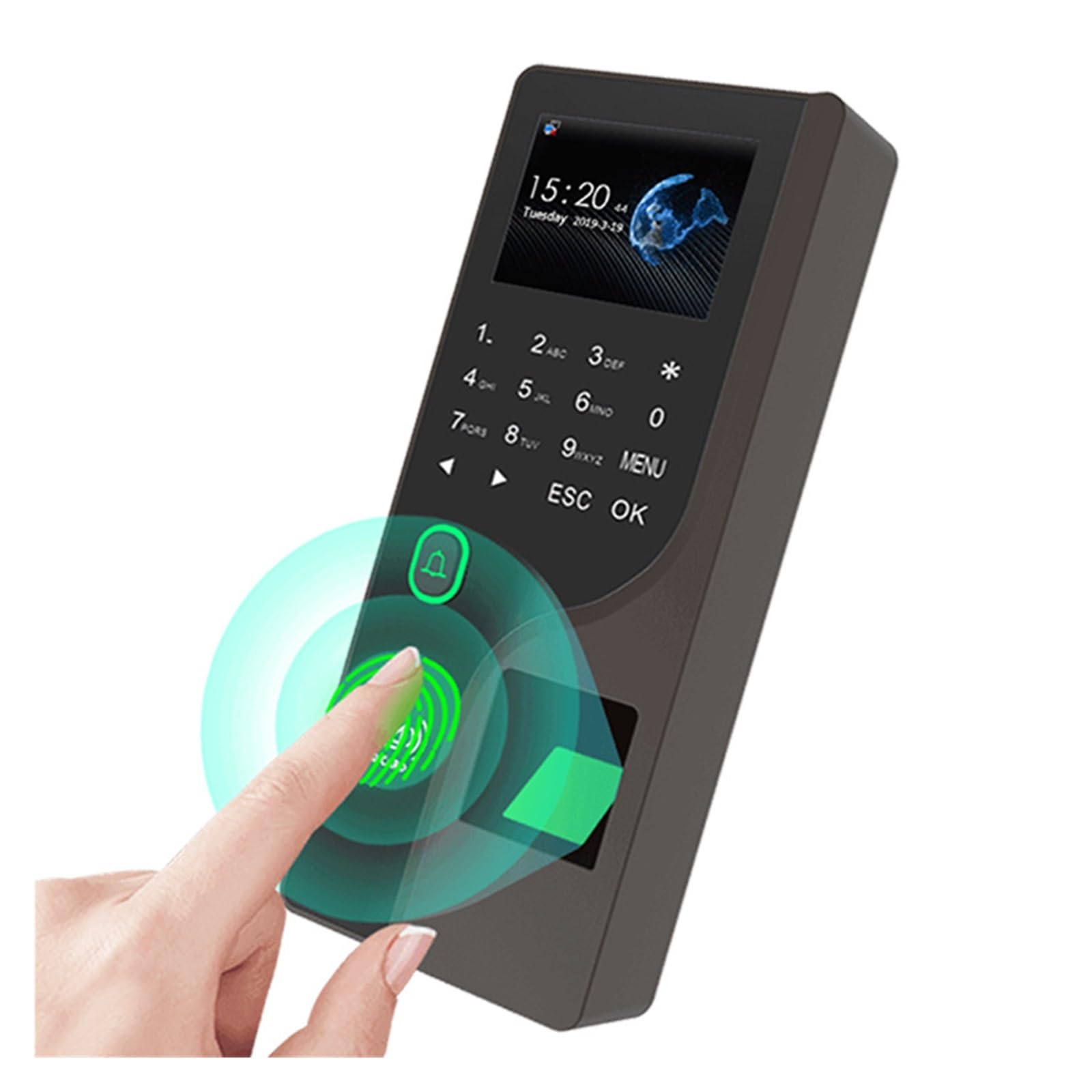 2.4 Software for presenze con orologio for impronte digitali Password cloud Controllo accessi RFID Scanner for impronte digitali Presenza di impronte digitali for dipendenti Per uffici, fabbriche, hot