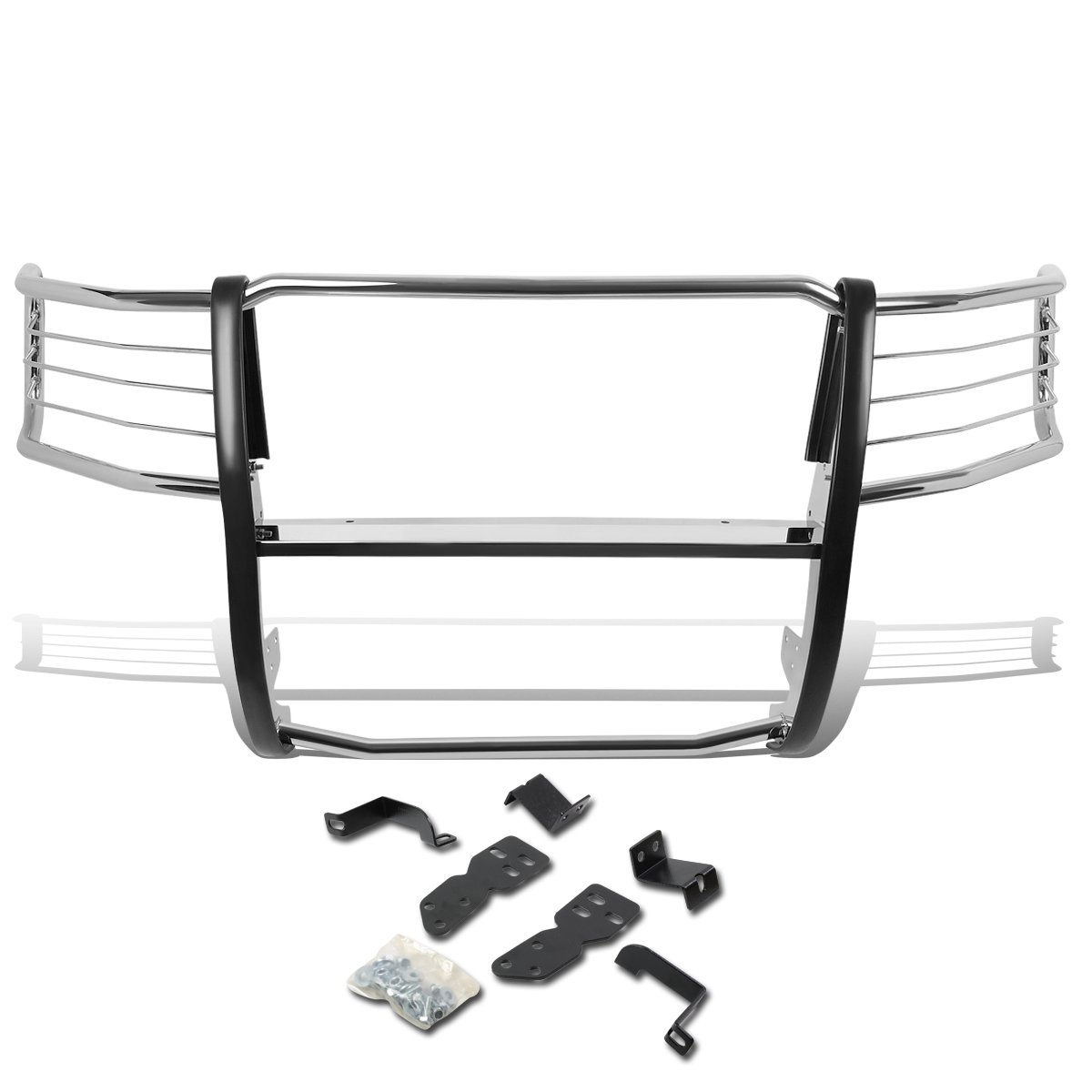 DNA Motoring GRILL-G-014-SS Front Bumper Brush Grille Guard,Silver