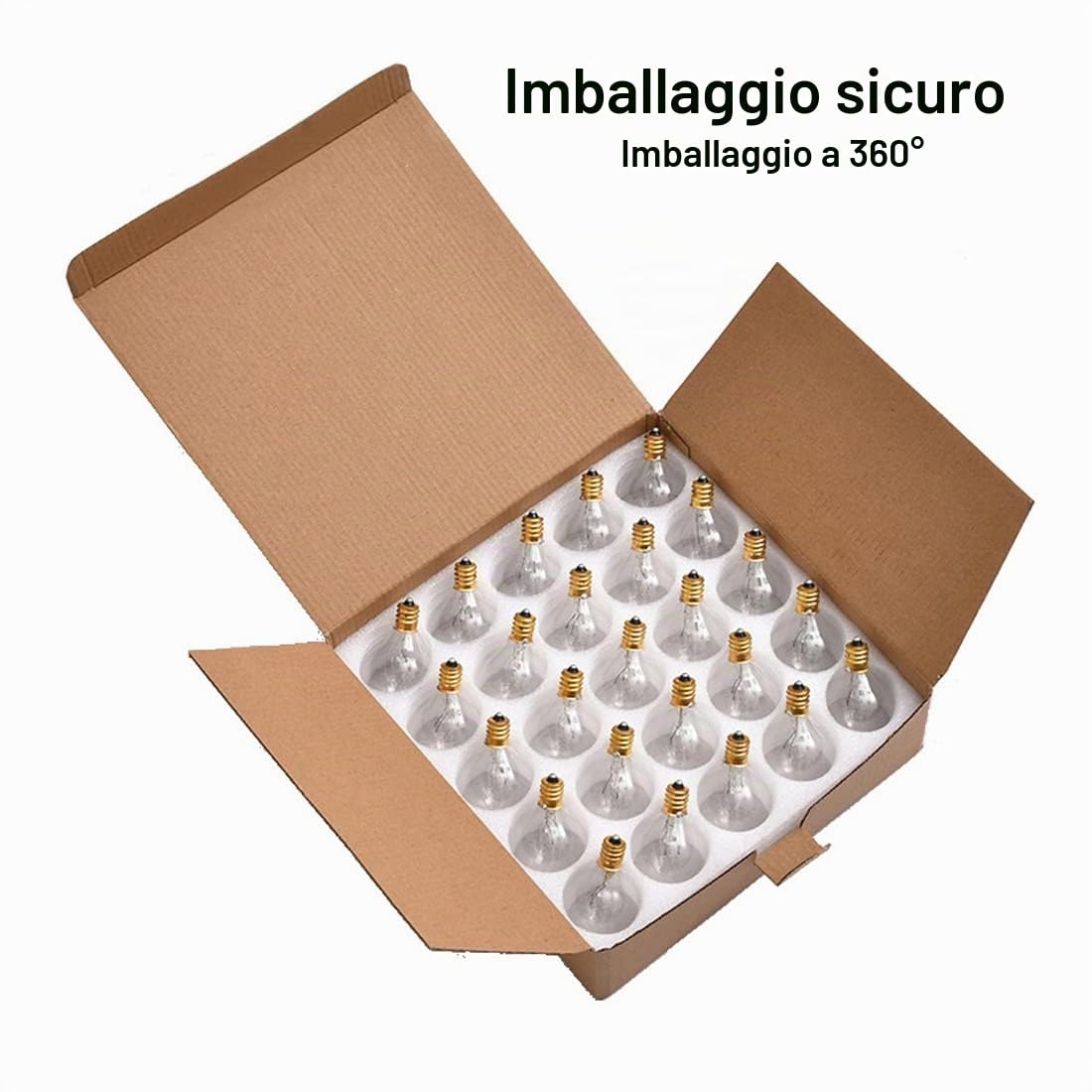 Lampadine di ricambio per illuminazione esterna, G40, 25 pezzi, E12, IP44, UL, bianco caldo per illuminazione terrazzo, decorazione per feste, matrimoni, 7 W, 220 V-240 V