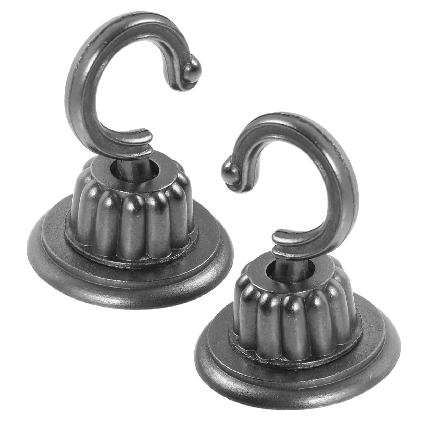 Toyvian 4 Ensembles Crochet Pivotant Crochets De Plafond Décoratifs Supports De Pots De Fleurs pour L'extérieur Crochet Orchidée Suspendu Cintres À Fleurs Alliage De Zinc Noir 2 Pièces * 4