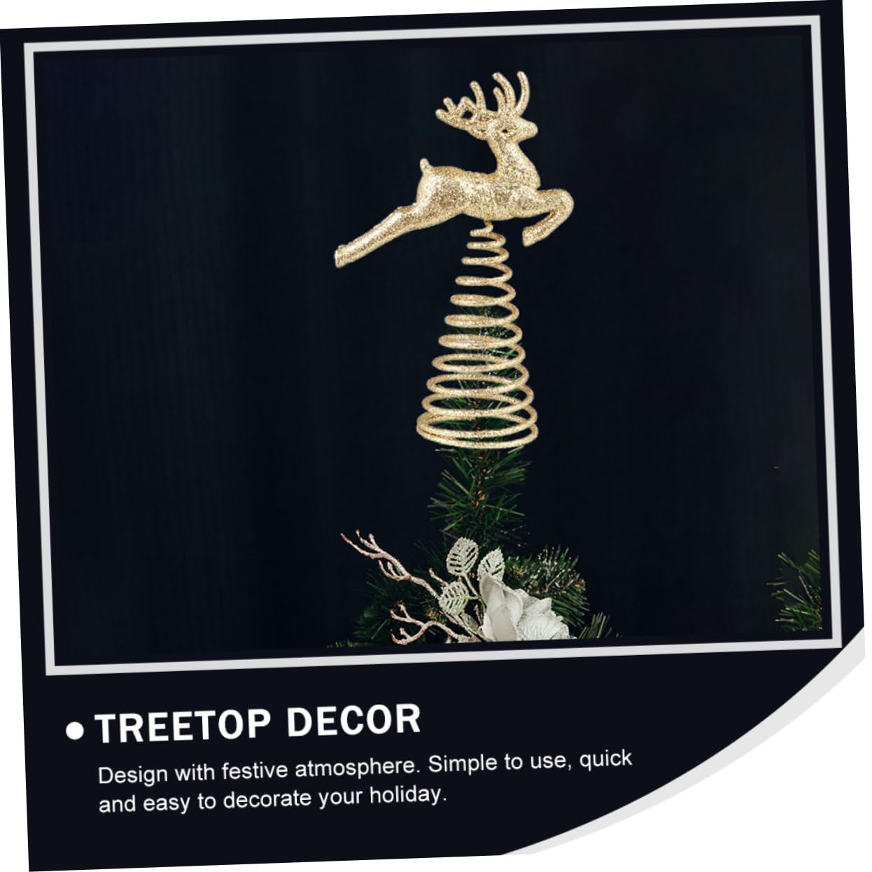 MAGICLULU 8 Sätze Elch Baumspitze Stern Baumspitzen Baumschmuck LED Baum Weihnachtsbaum Sternspitze Weihnachtsbaumspitze Herbstschmuck Weihnachtsbaumspitze Hut Weihnachtsband 2 Stück * 8