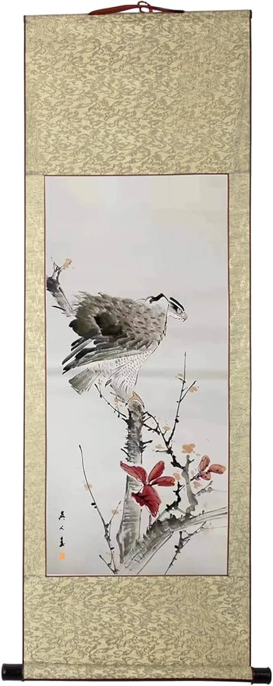 中国古美術・花鳥畫画・純手描き・宣紙・国画・書道品・珍品画・肉筆・文房置物・賞物 中国古美術・純手描き金陶花瓶・大明成化紋・箱付き・稀有品・