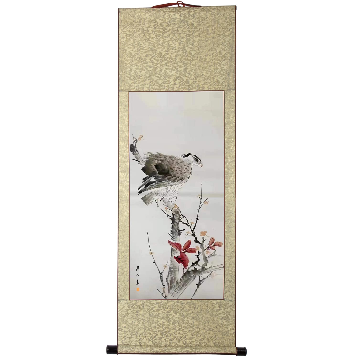中国古美術・花鳥畫画・純手描き・宣紙・国画・書道品・珍品画・肉筆・文房置物・賞物 中国古美術.精品三尺中堂画.趙佶花鳥画.手描きの作品.実物撮影.