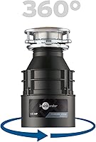 Vista 9 de InSinkErator Badger 5 - Triturador de basura, serie estándar de 1/2 HP, triturador de residuos de alimentos de alimentación continua, negro, juego