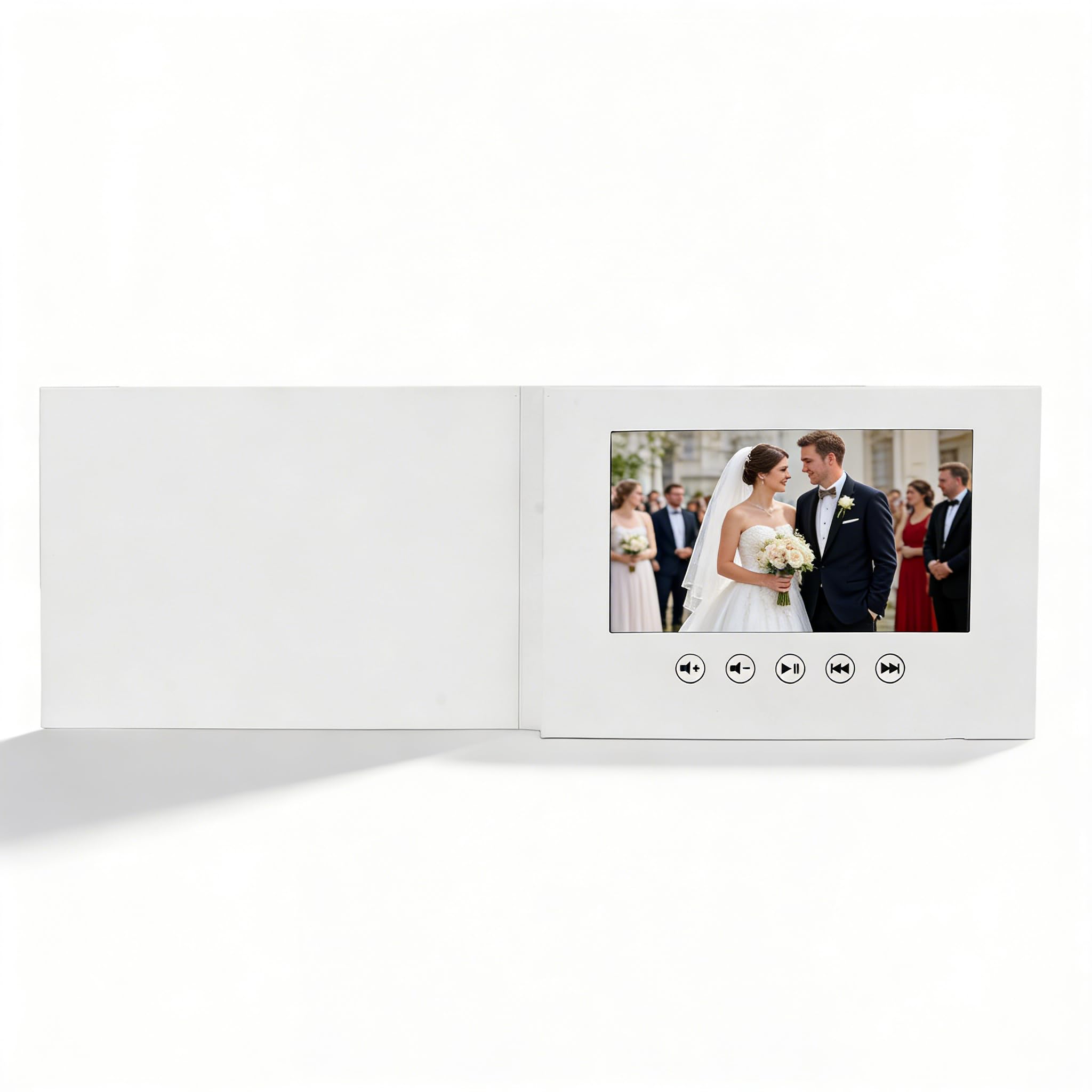 Dpofirs Tarjeta de Felicitación con Video, Tarjeta de Felicitación Electrónica con Memoria de 128 M, Folletos Digitales con Pantalla LCD, Folleto en Video, para el Día del Padre, Día de