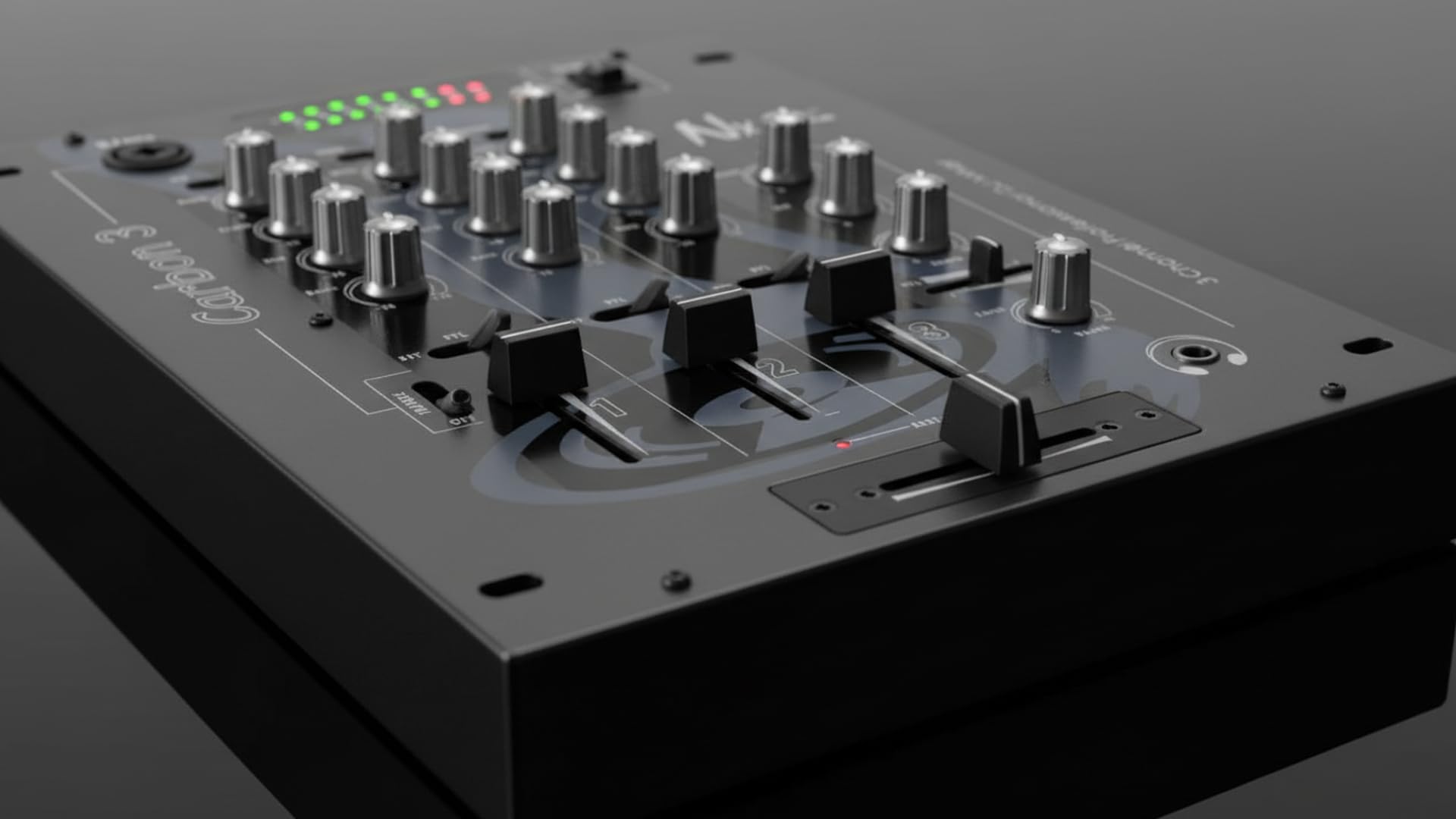 NX Audio Carbon 3 Professional 3-Channel DJ Mixer with Balanced