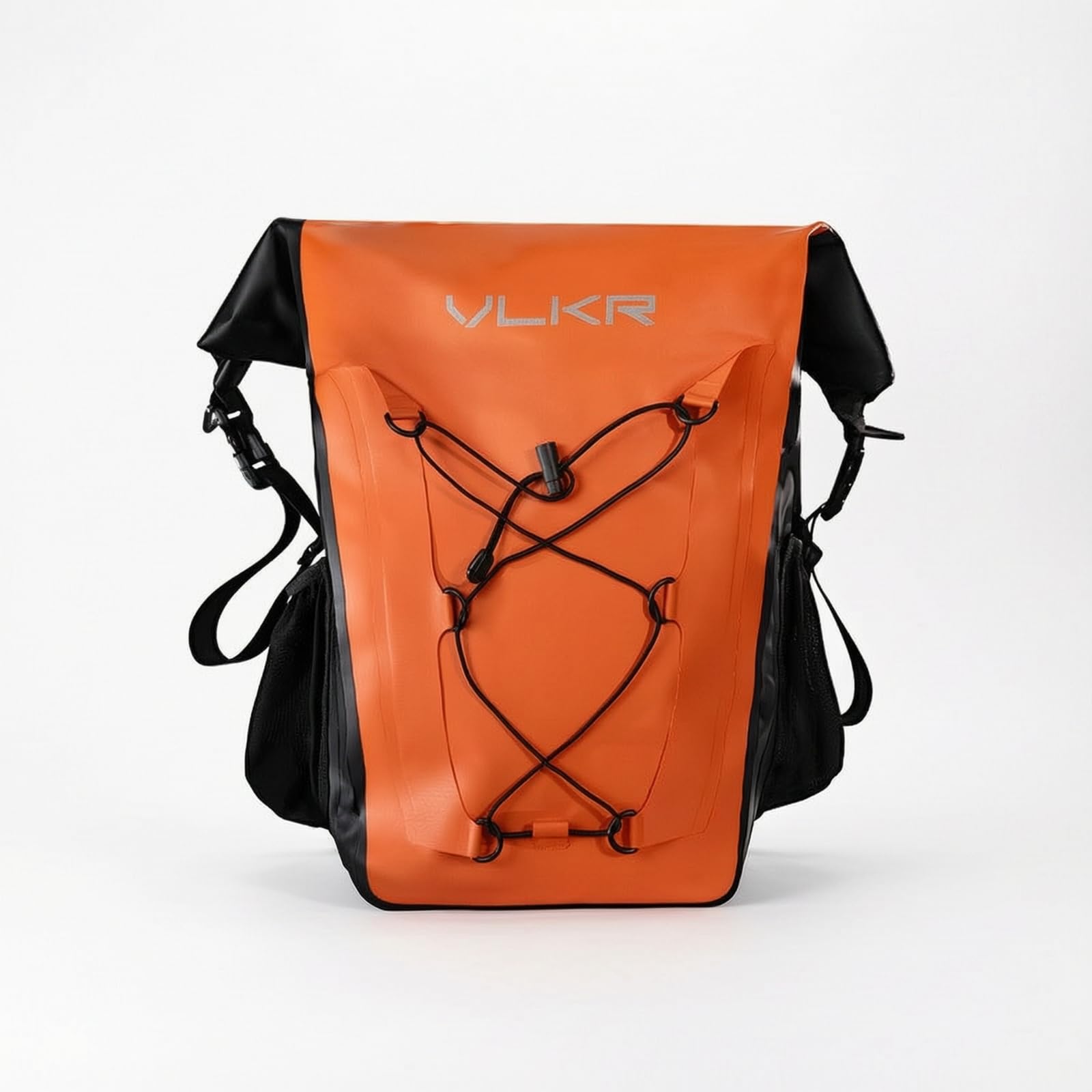 Bolsa Portaequipajes Bicicleta PVC con Cierre y Compartimentos Laterales para Acuada para Ciclistas Que Buscan Almacenamiento Seguro y Protección, Array, Naranja