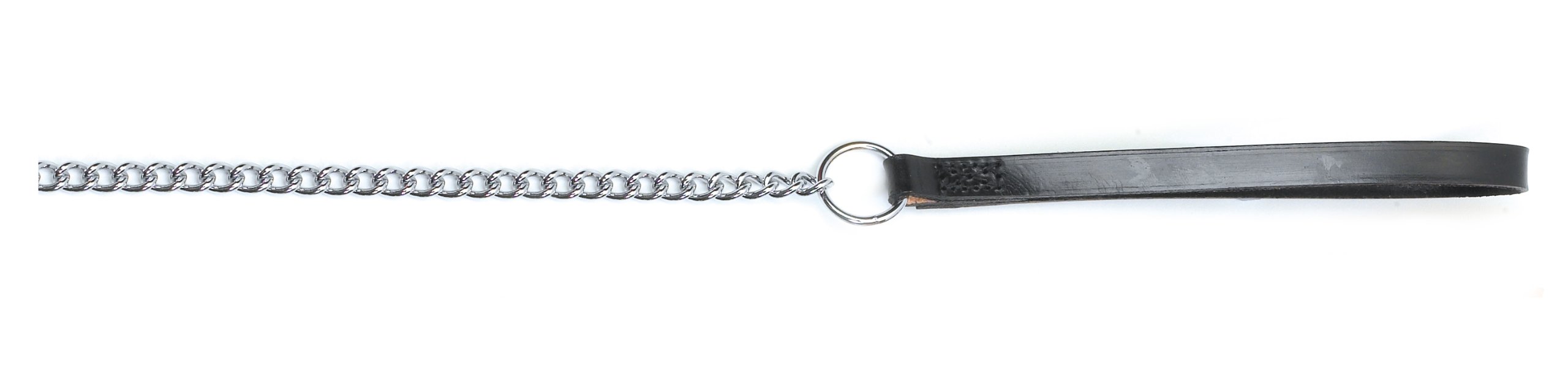 Ancol Leather Medium Chain Lead Black 80cm