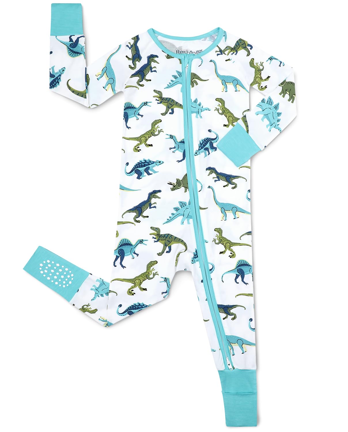 babee Reshinee Bamboo Viscose Baby Convertible Footie Pajama, Zipper Pajamas for Baby Boys & Girls, Sleep & Play Footed