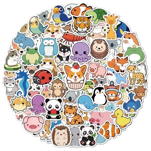 100 Pcs Animal Stickers for Kids, Cute Water Bottle Stickers for Kids Waterproof, Vinyl Laptop Kid Sticker Pack, Kid Classroom Prizes for Elementary Students