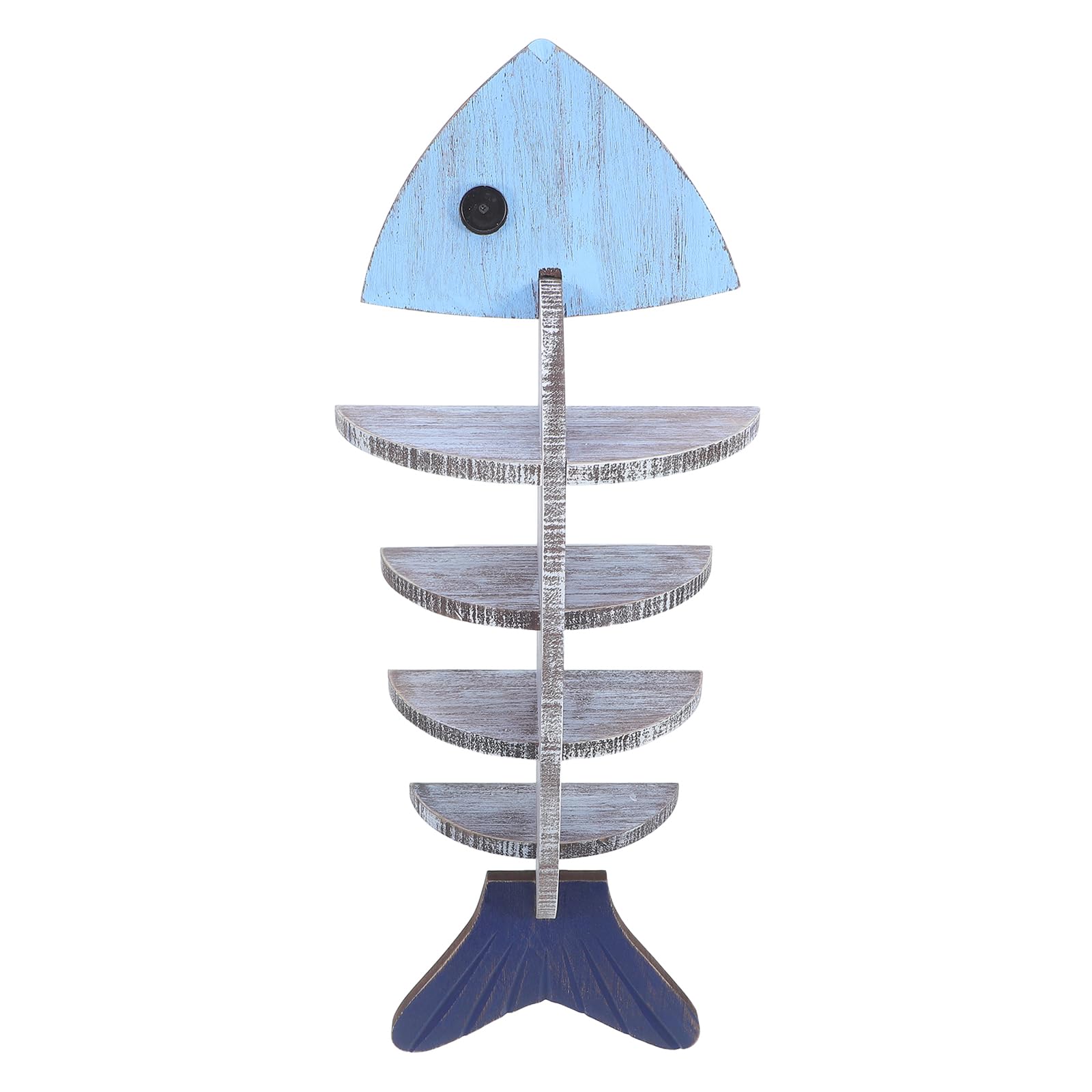 Étagère murale poisson bois flottant pour un salon esprit bord de mer