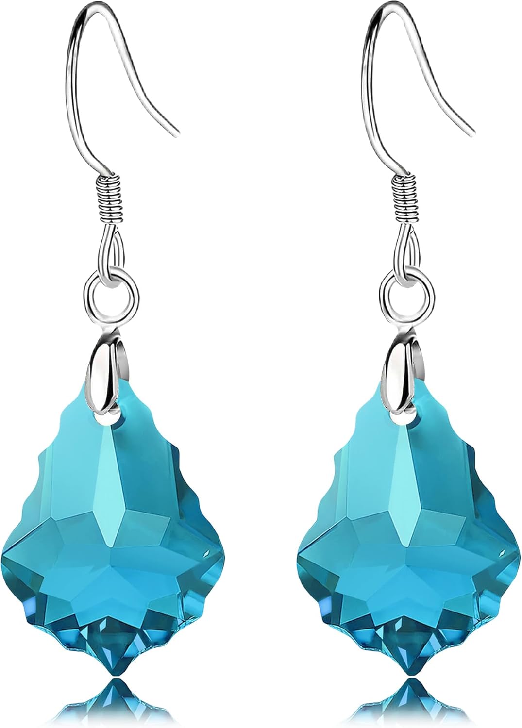 Austrian Crystal Baroque Drop Dangle Earrings for Women 925 Sterling Silver Hook Hypoallergenic Jewelry