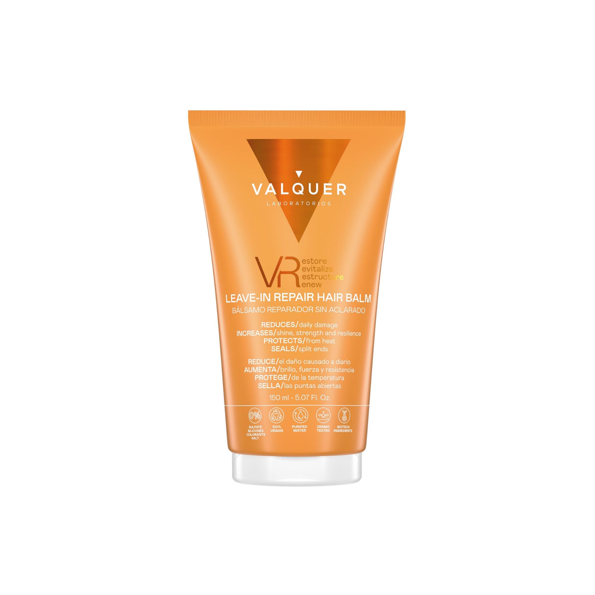 VALQUER VR 3 in 1 Repairing Leave In Balm | Conditioner Serum and Intensive Hair Treatment | Hydrating and Split End Sealing | Vegan | 150 ml