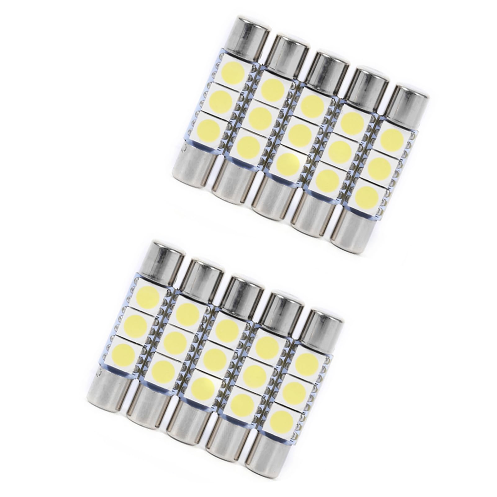 Yctze dla żarówki led lustro uprzejmości 10 sztuk 3-SMD 29-31mm 6641 bezpiecznik LED żarówka lustro dzięki uprzejmości lampa przeciwsłoneczna biała lampa do lustra światła podłogowego