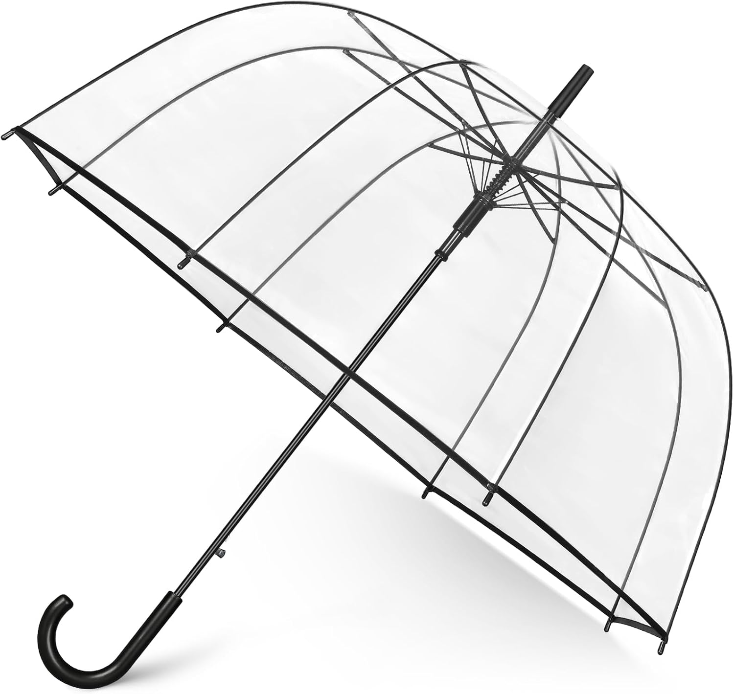 52 inch Large Canopy Clear Bubble Umbrellas, High-Visibility Rain Umbrella