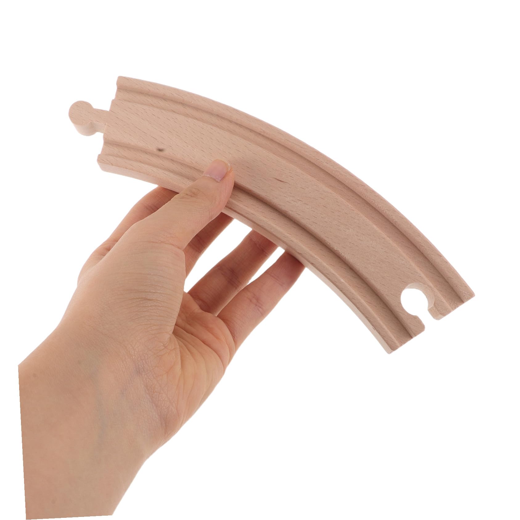 HANABASS Set di Espansione Binari in Legno per Trenino Elettrico Accessori Creativi per Costruzione Ferroviaria Compatibili con Modellini di Treni