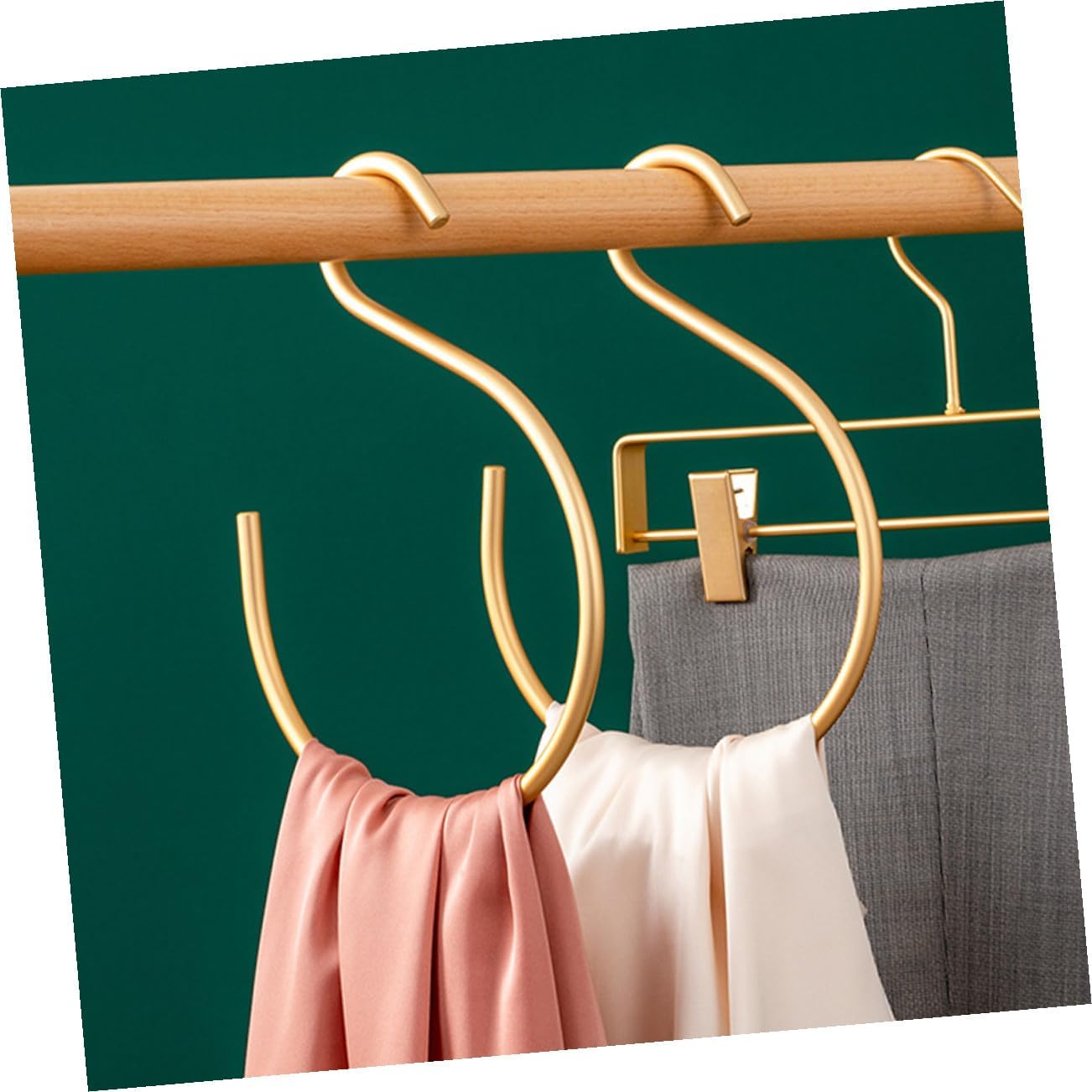 2pcs Scarf Hanger Wardrobe Belt Organizer Xmas Space Saving