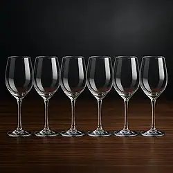 Taça de Vinho 400ml em vidro – Jogo com 6 Unidades – Alta Resistência, Transparência Premium – Ideal para Vinho Tinto e Branco – Acabamento Fino e Elegante