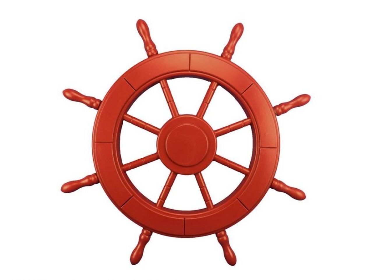 Amazon.co.jp: Hampton Nautical Wheel-24-106 赤 24インチ 木製船 
