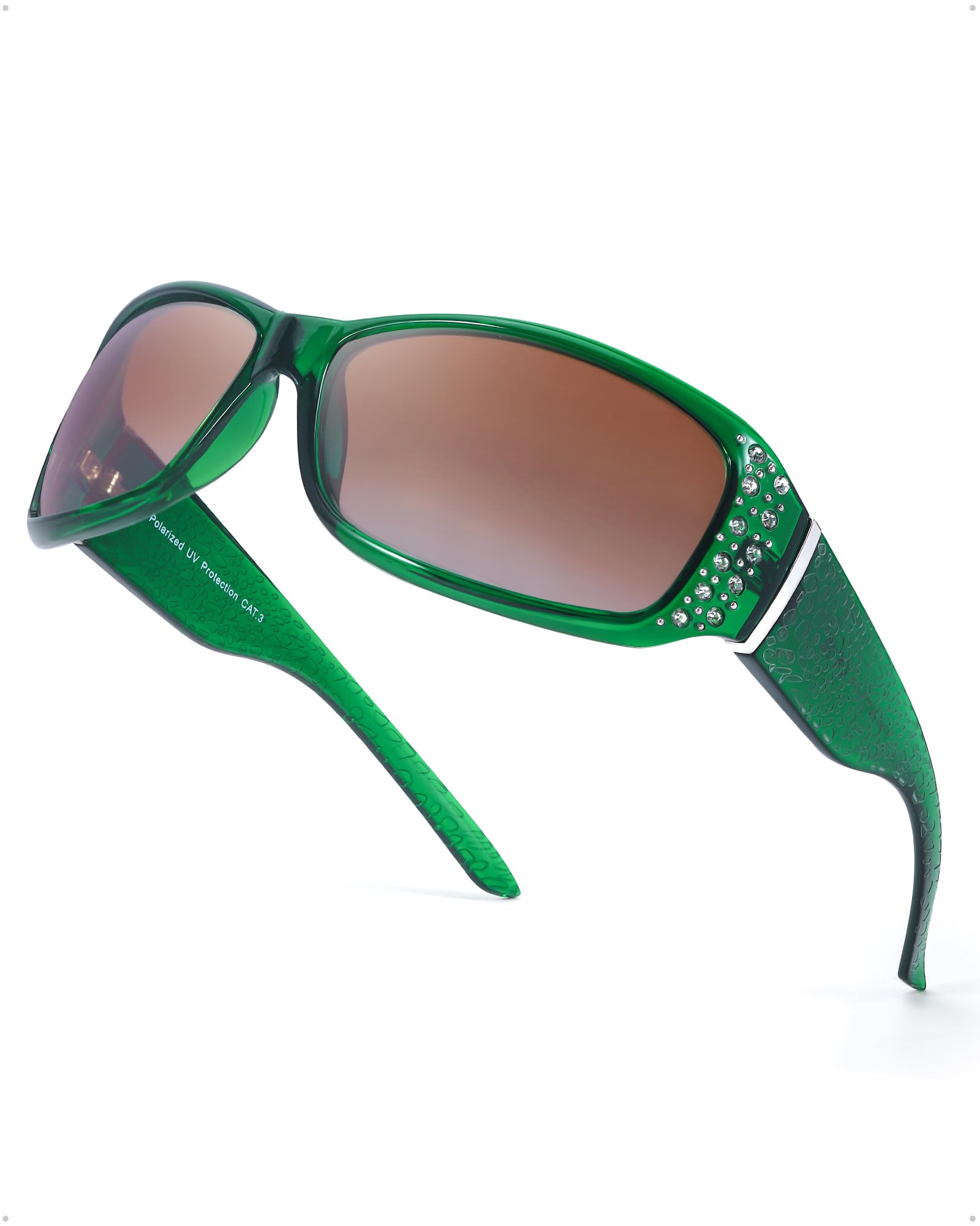 LVIOE Sonnebrille Damen Polarisierte Groß Sonnenbrille mit UV400 Schutz Kategorie.3