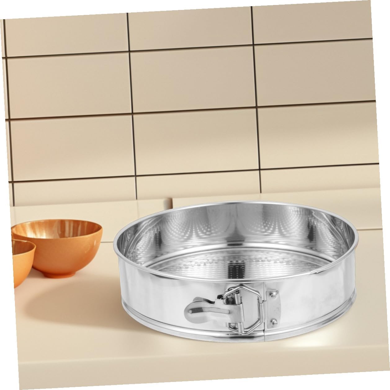 VICASKY Springform Cake Pan 9-inch Stainless Steel Baking Mold with Locking Spring Clamp Removable Bottom for Cheesecake and Dessert Home Baking Supplies