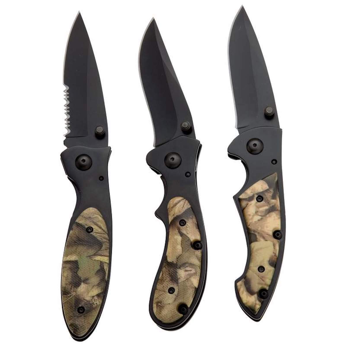 Maxam Liner Lock Knife Set - 3pc
