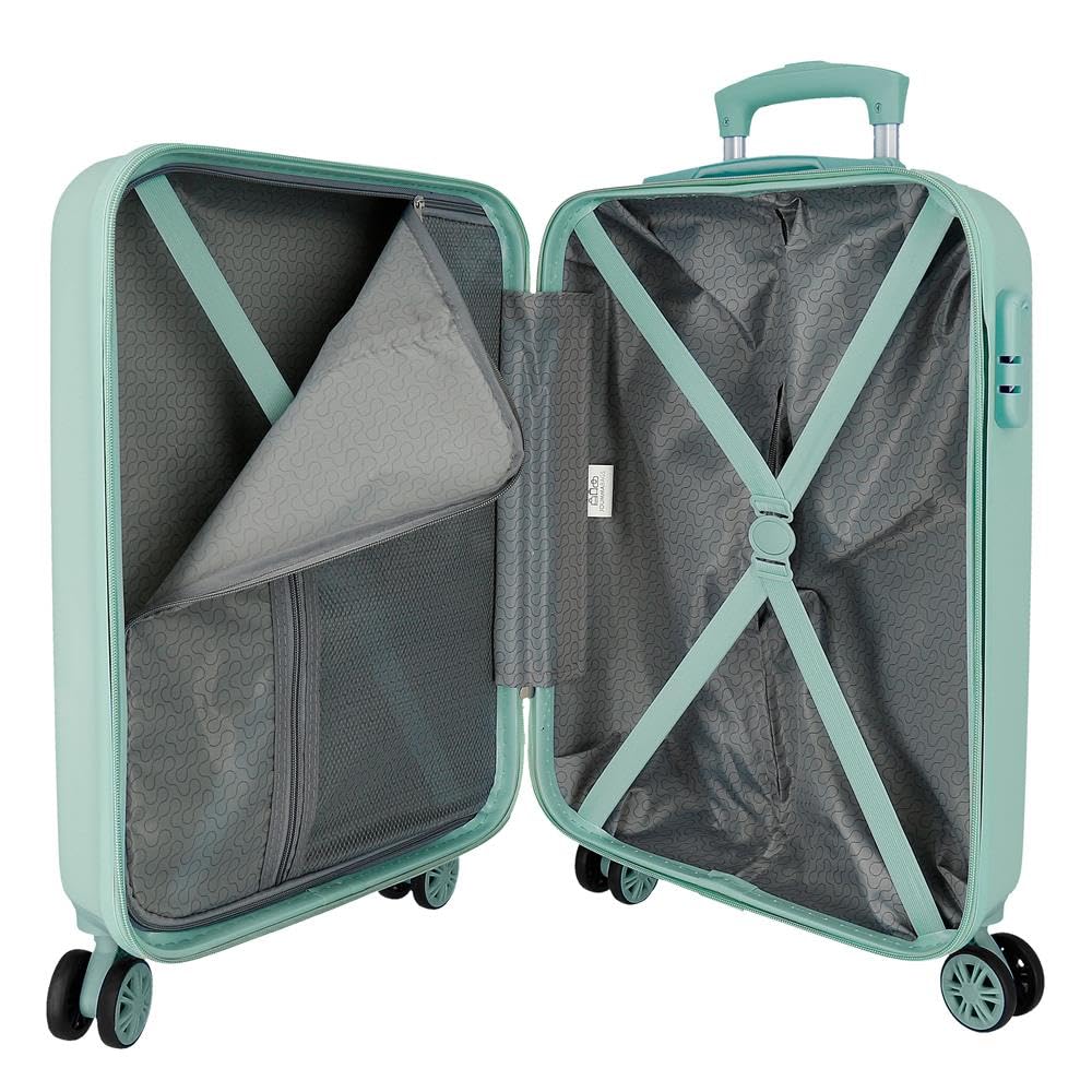 Pepe Jeans Nora Maleta de Cabina Azul 38x55x20 cms Rígido 2,5 kgs Cierre de combinación Lateral ABS 2,5 kgs 35L Equipaje de Mano by Joumma Bags