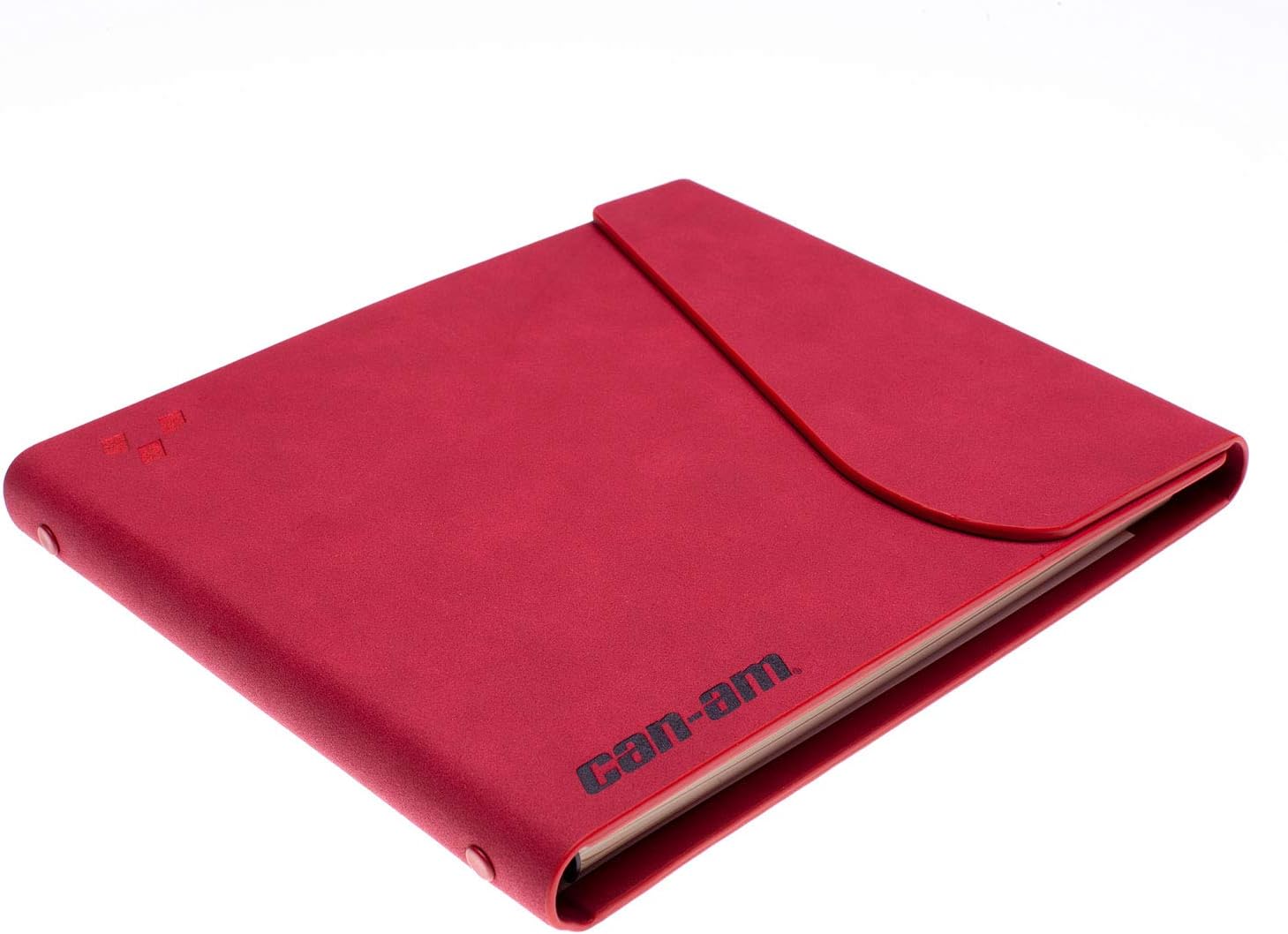 Can-Am On-Road PU Suede Notebook, 9.25" x 7.5", Red