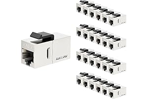 Optimized Cat6a Keystone Coupler for Seamless Ethernet Connectivity (25-Pack)