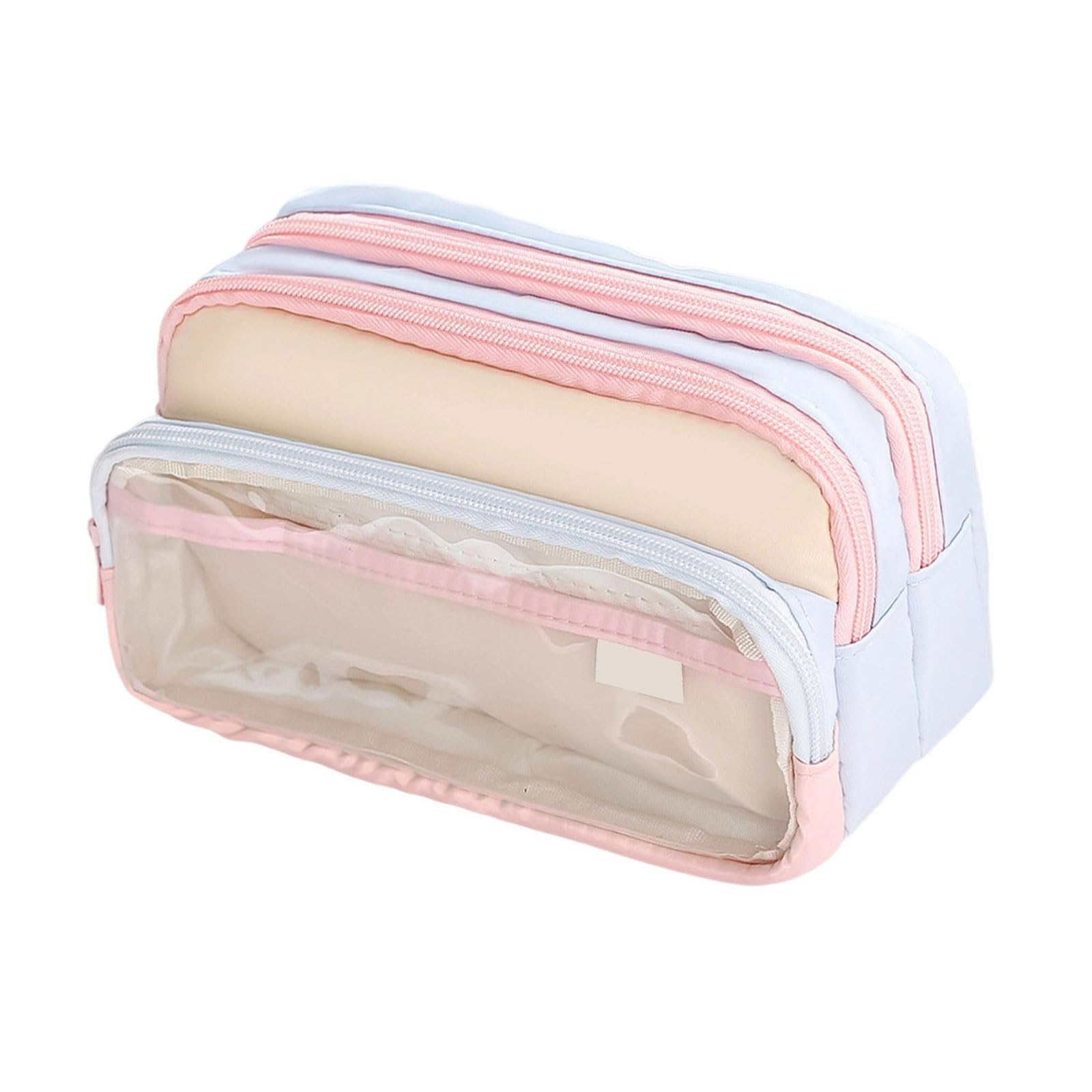 Xagmodshn Women's D Clear Pencils Case Large Capacity Pencil Bag Aesthetic Pen Case Back To School Supplies Large Capacity Pen Clear Pencil Bag