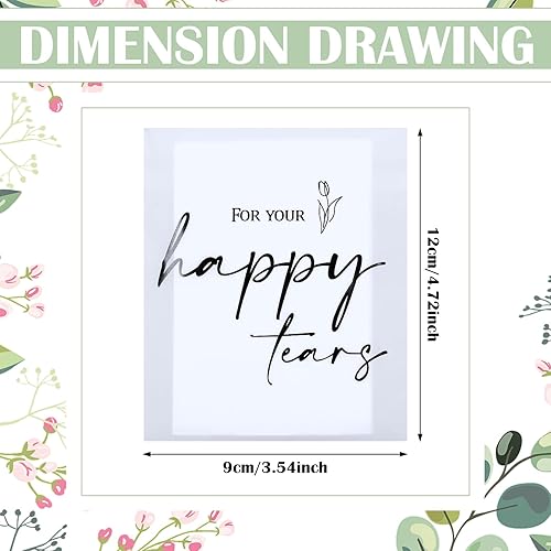 Miniatura 2 de Happy Tears - Paquete de pañuelos de 3 capas para boda, pañuelos de boda para invitados, tamaño de viaje, pañuelos faciales individuales para boda,