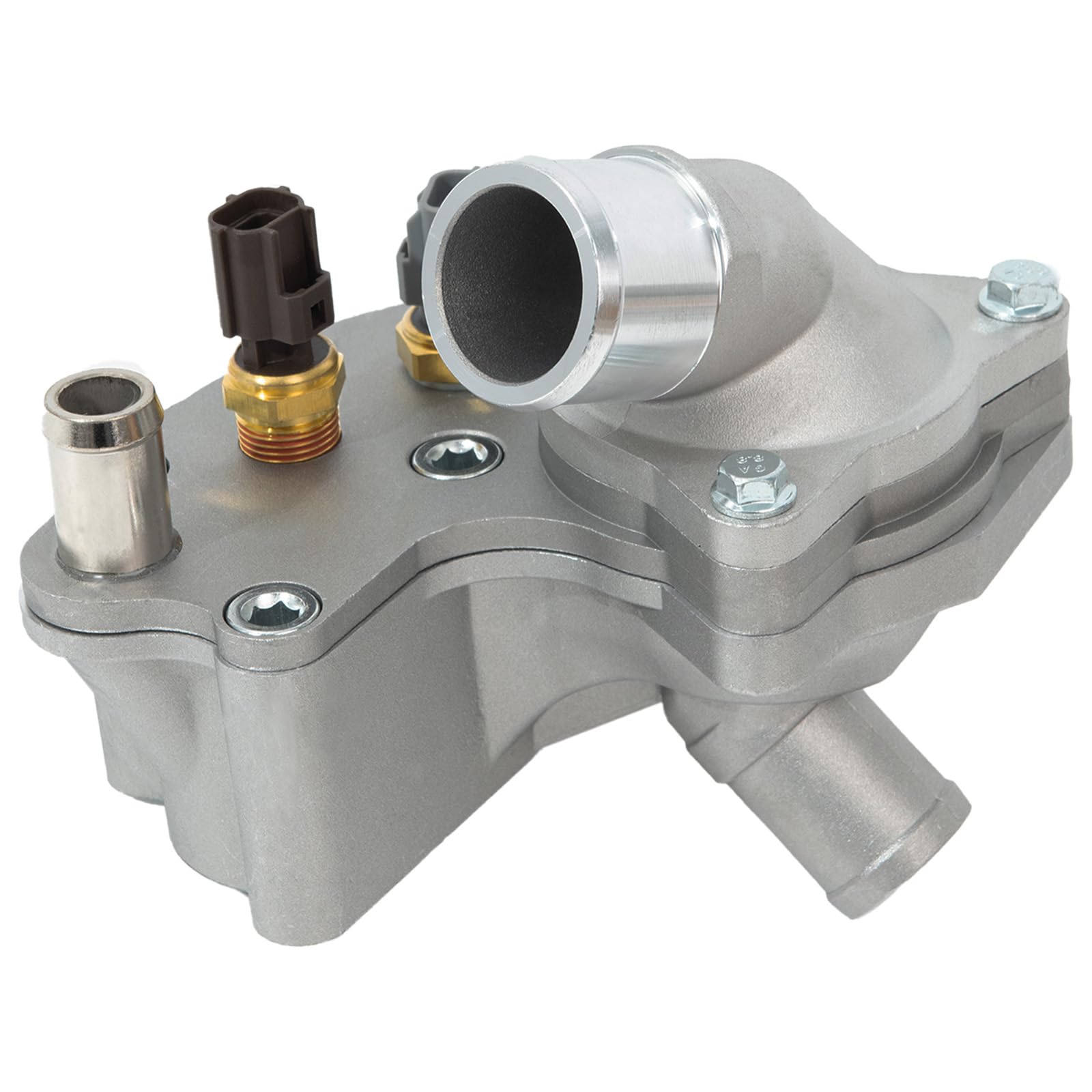 Upgraded Aluminum Thermostat Housing Assembly - Compatible with Ford Explorer Ranger Mazda B4000 MERCURY Mountaineer 2001 Replace OEM#4L5E8594AA, 4L5E8A586AB, 4L5E8A586BB